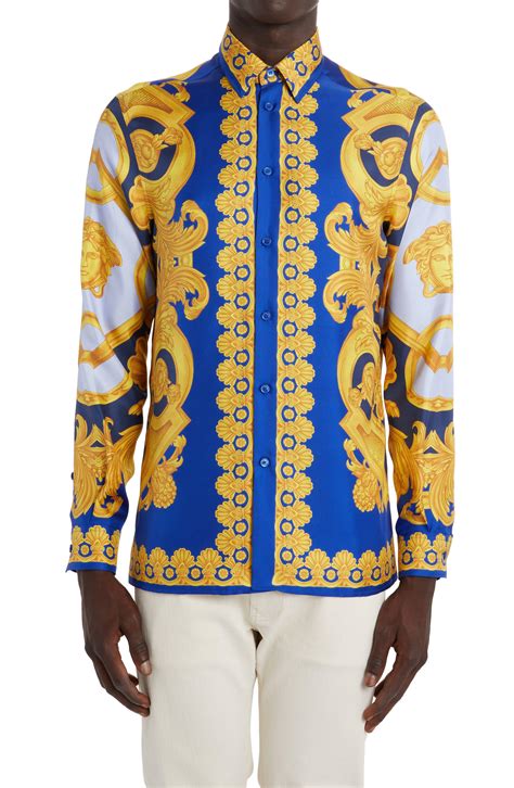 versace long button shirts|Versace formal shirts.